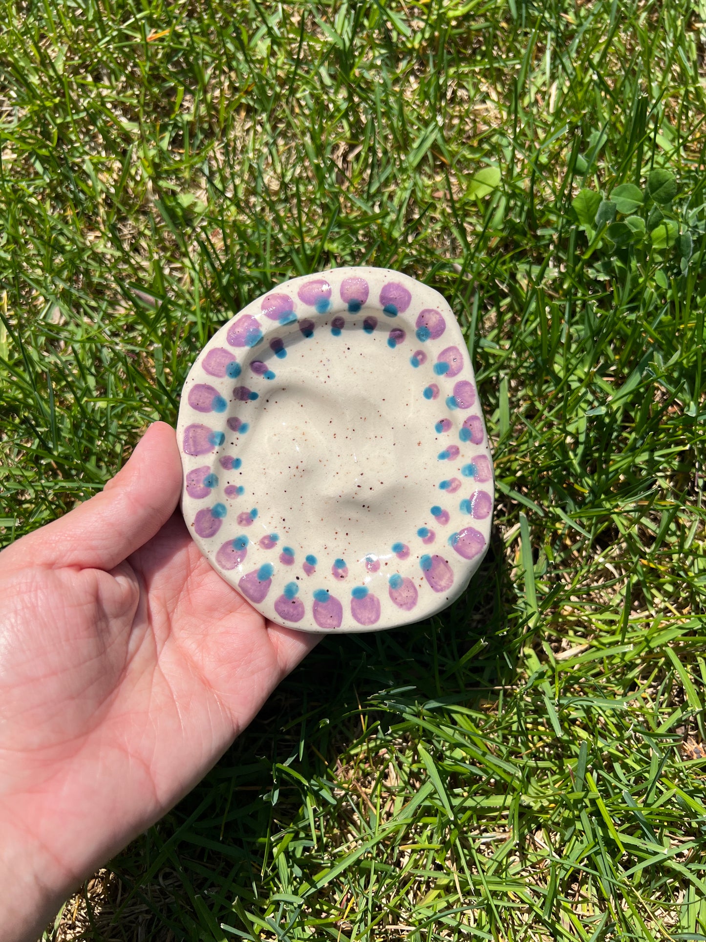 Double Spotted Blotchy Dish Large