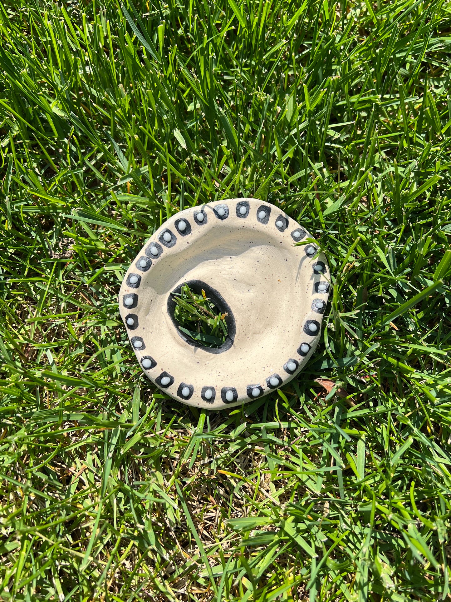 Asymmetrical Slit Gloopy Stone Dish