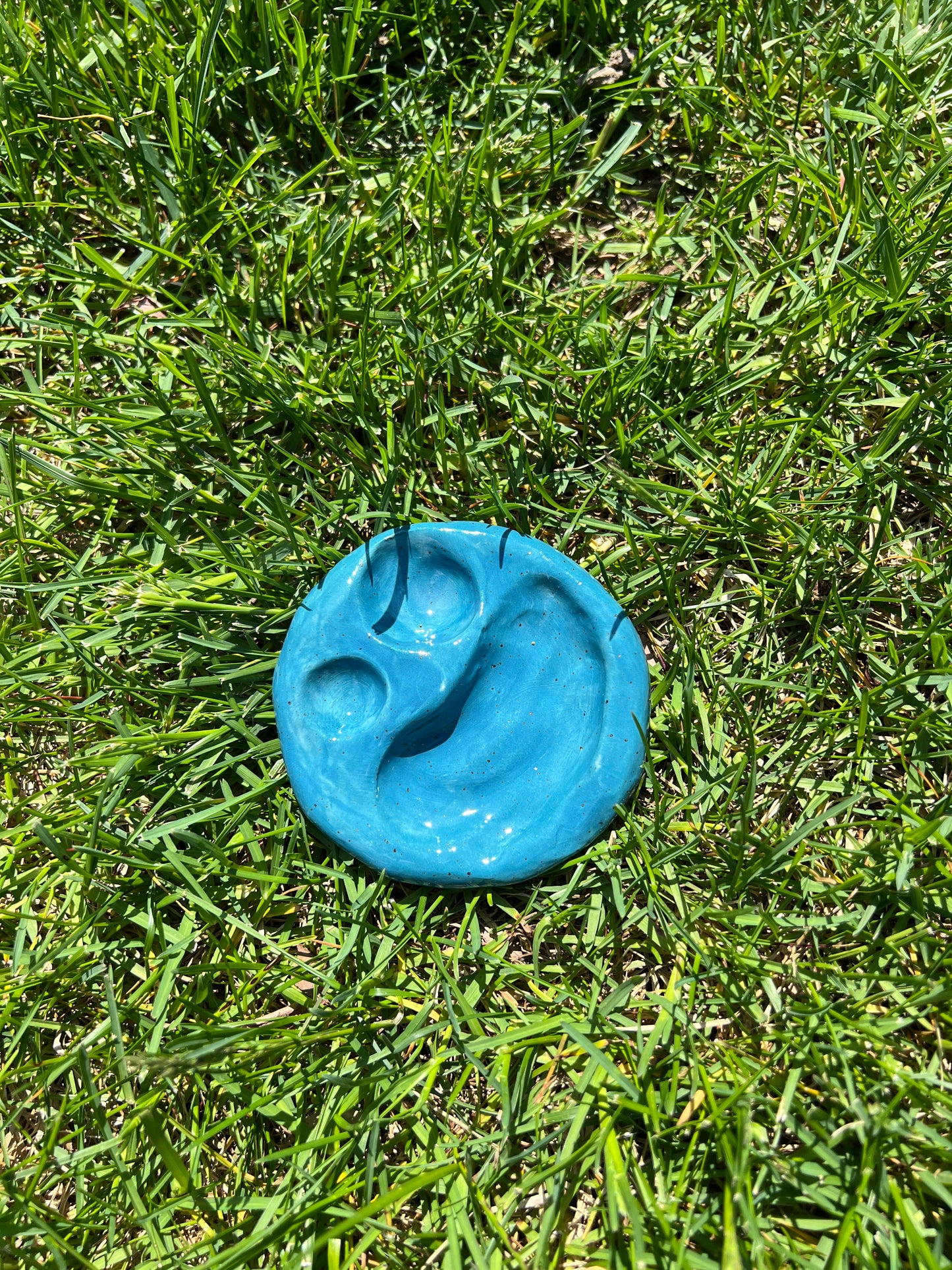 Circular Carved Stone Dish