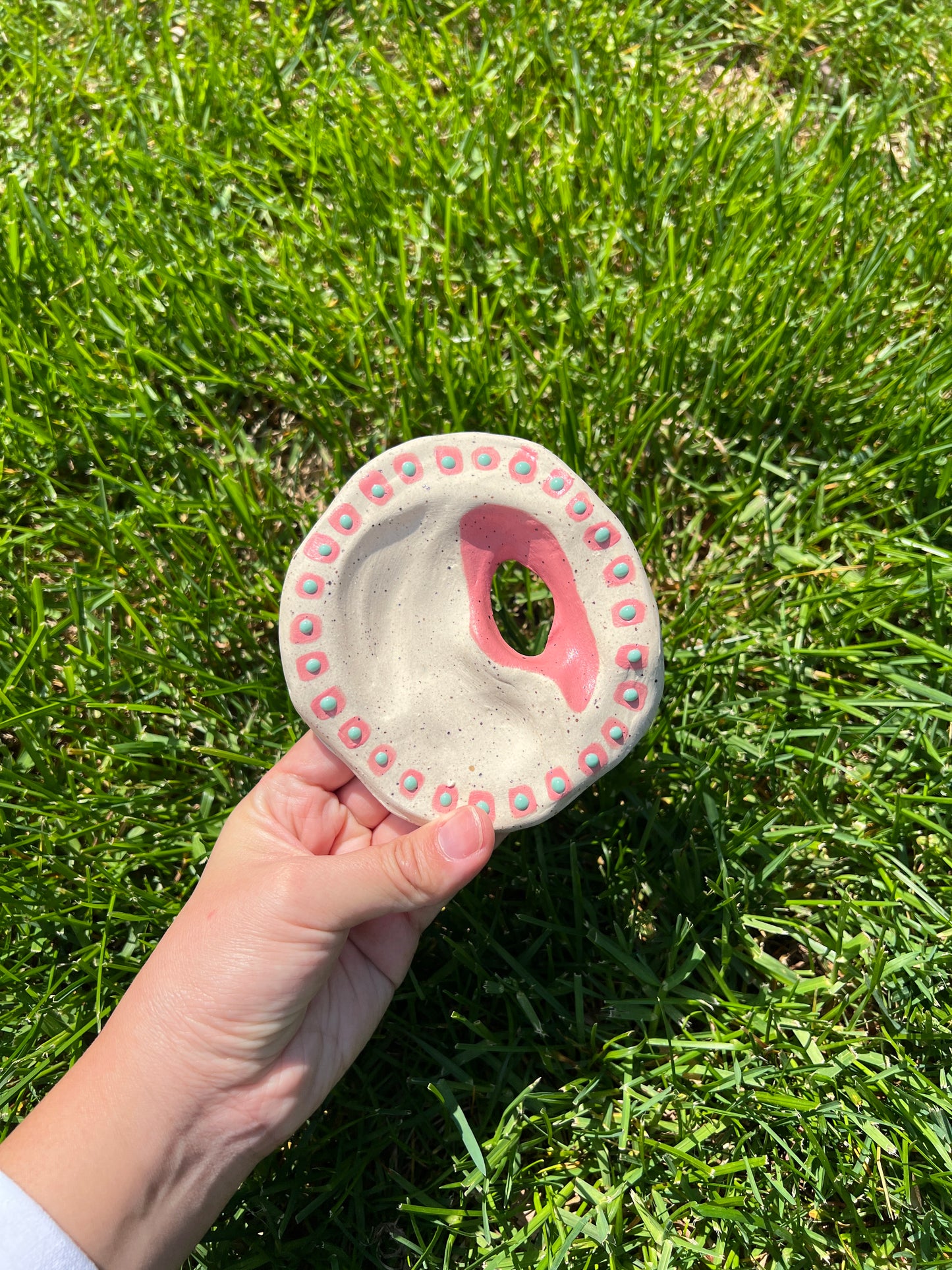 Asymmetrical Slit Gloopy Stone Dish