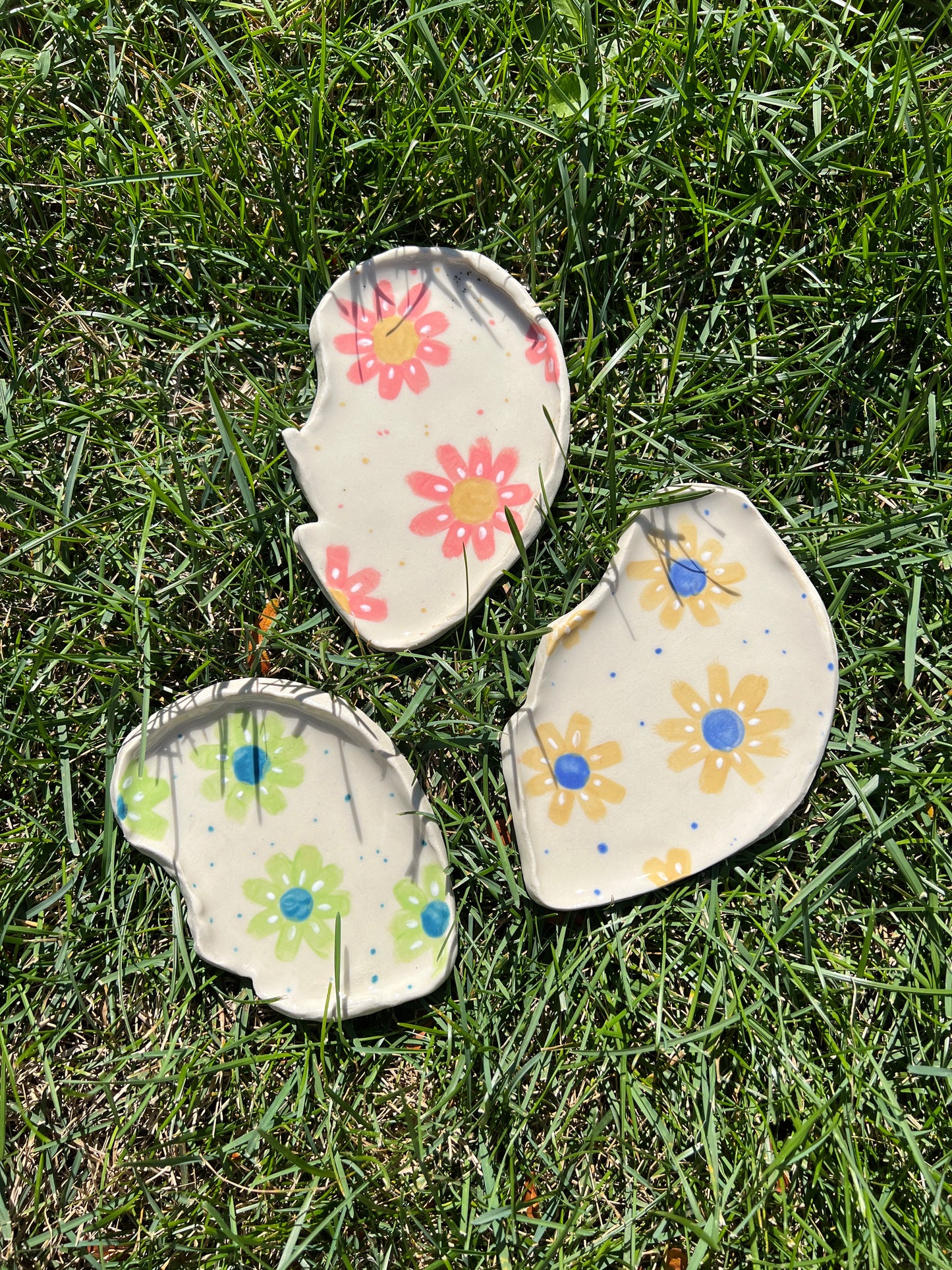 Yellow Cosmos Flower Oyster Plate
