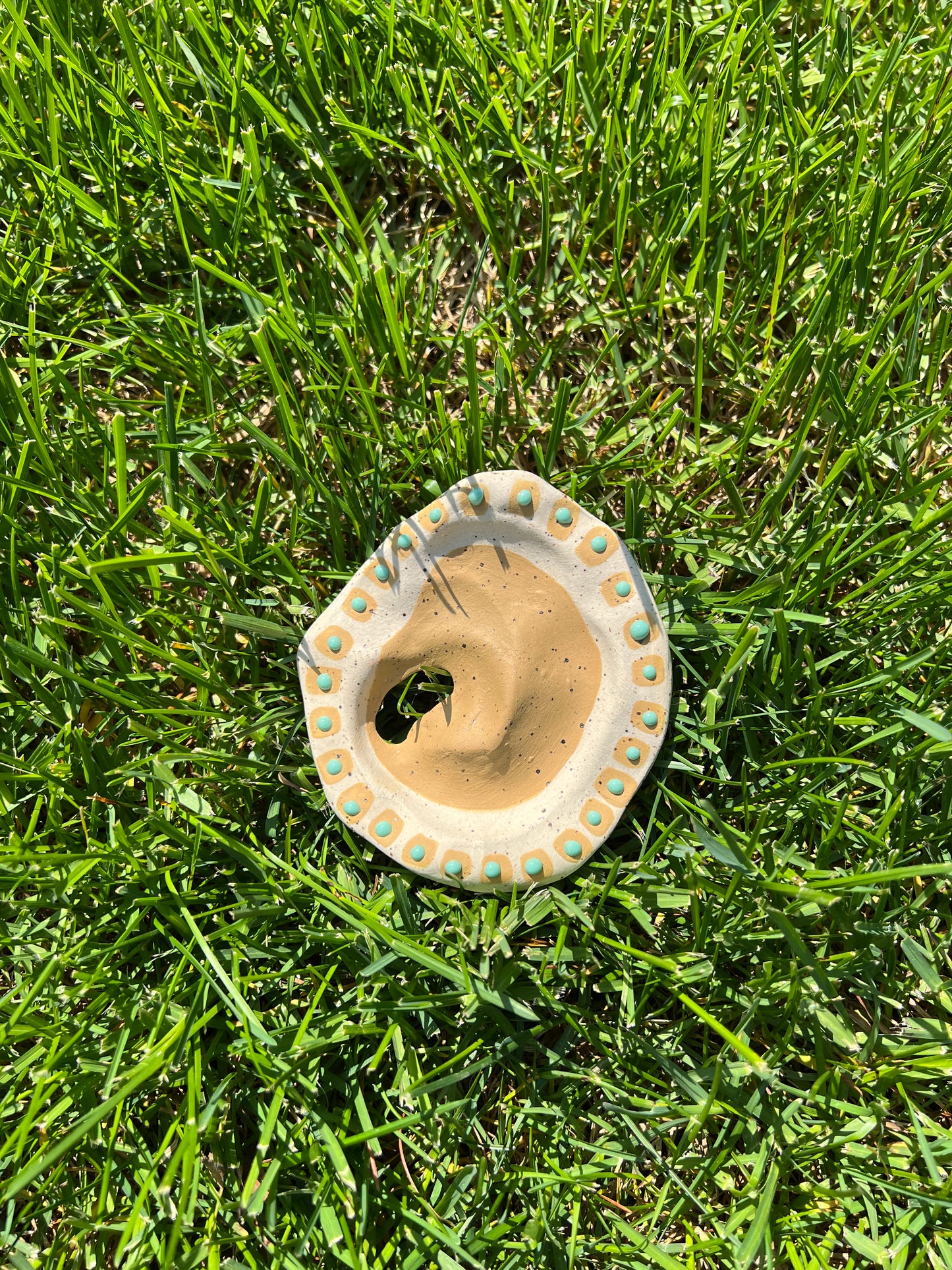Asymmetrical Slit Gloopy Stone Dish