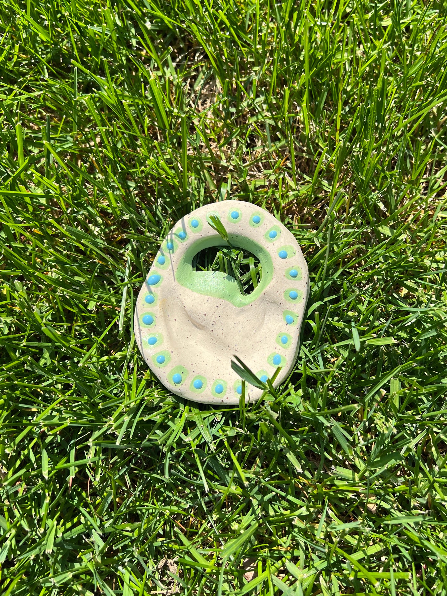 Asymmetrical Slit Gloopy Stone Dish