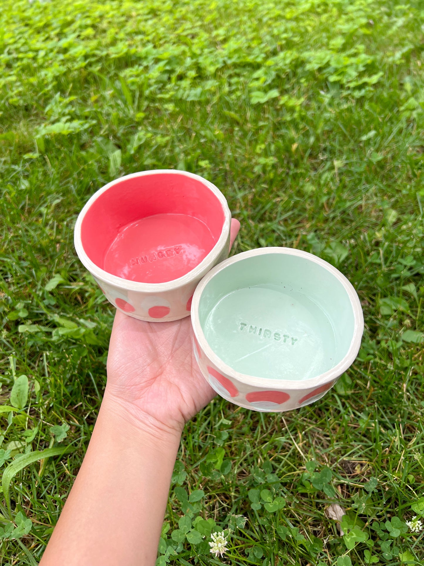 Mint Bubblegum Pet Bowl Set