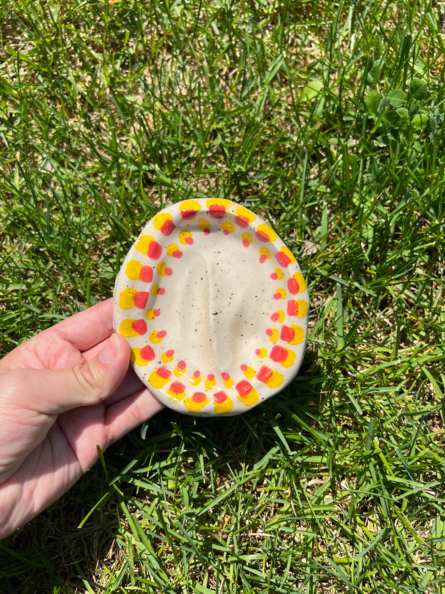 Double Spotted Blotchy Dish Large