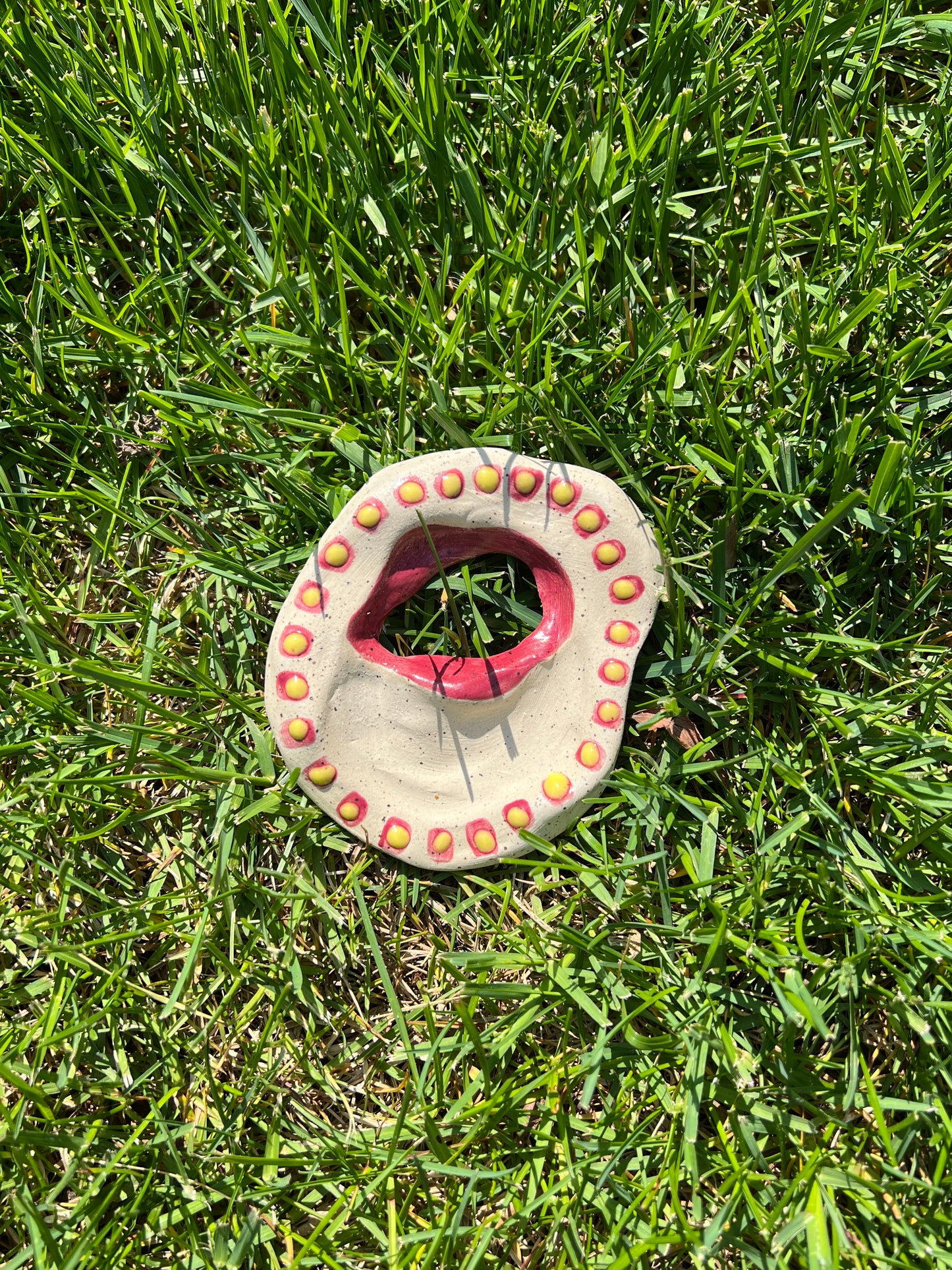 Asymmetrical Slit Gloopy Stone Dish