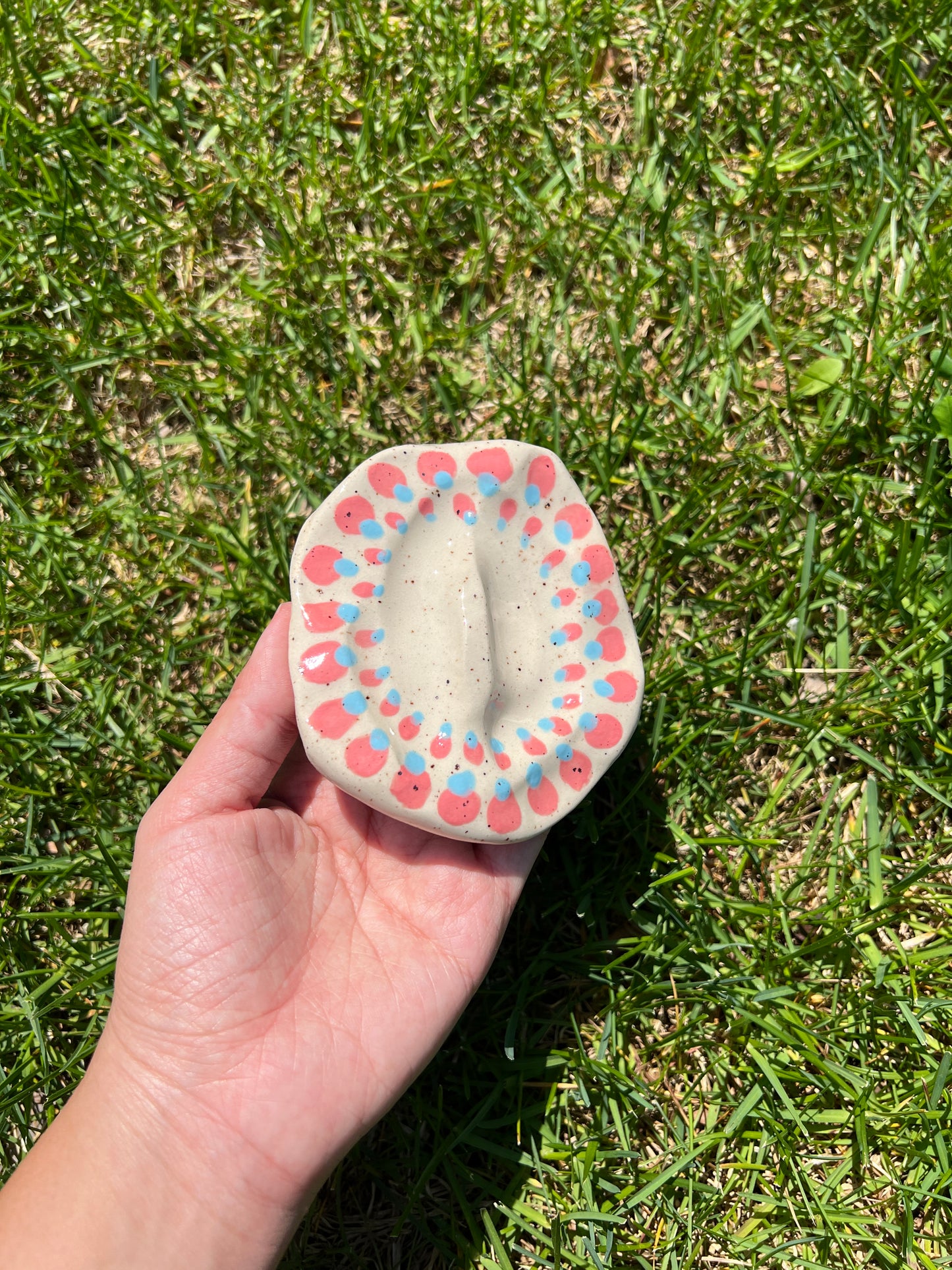 Double Spotted Blotchy Dish Large