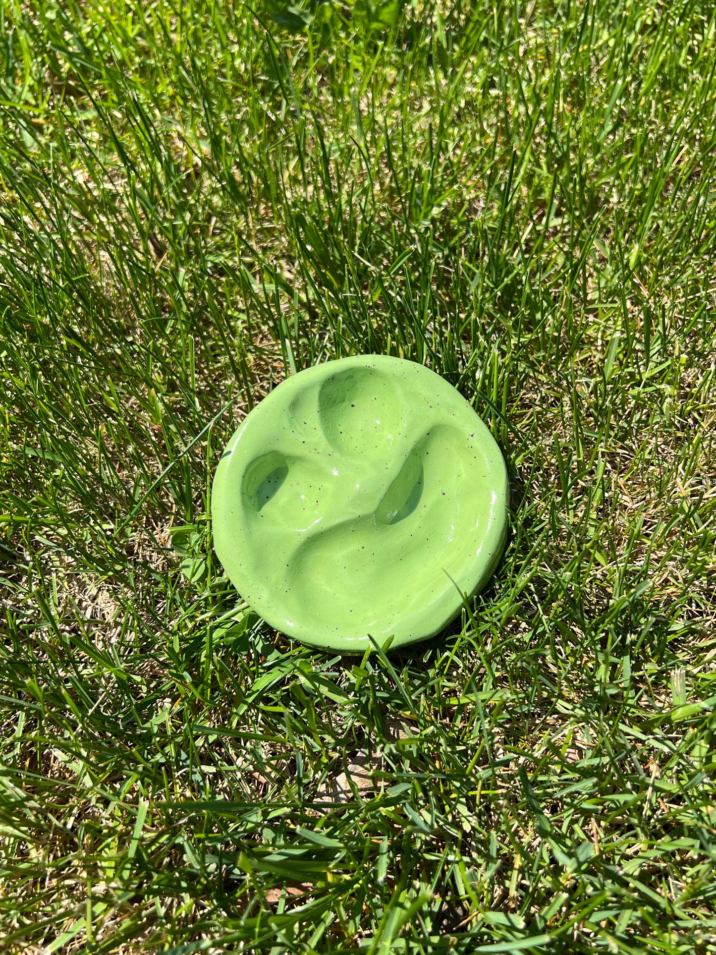 Circular Carved Stone Dish