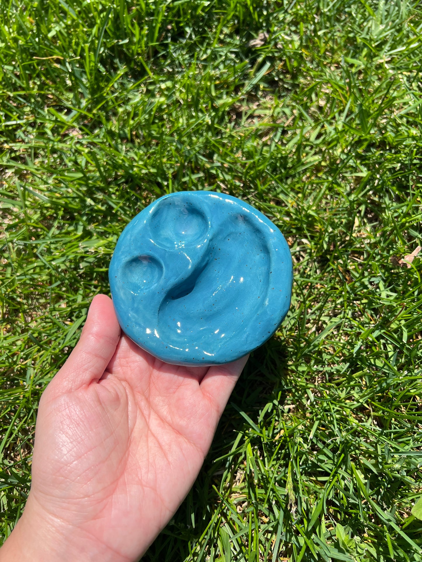 Circular Carved Stone Dish