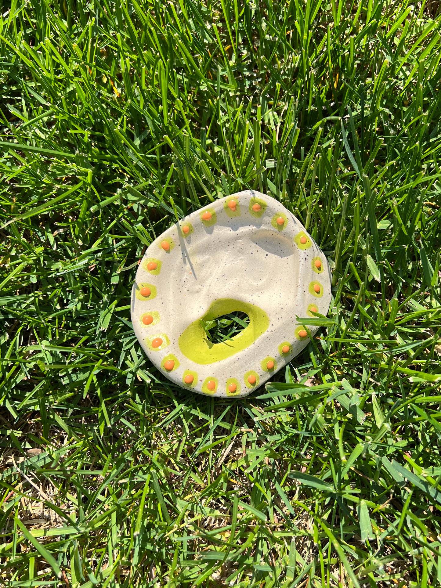 Asymmetrical Slit Gloopy Stone Dish