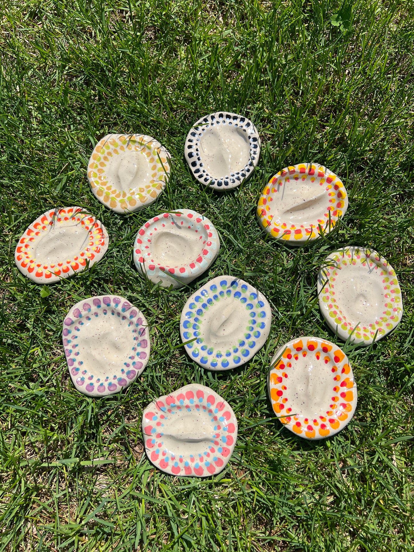 Double Spotted Blotchy Dish Large