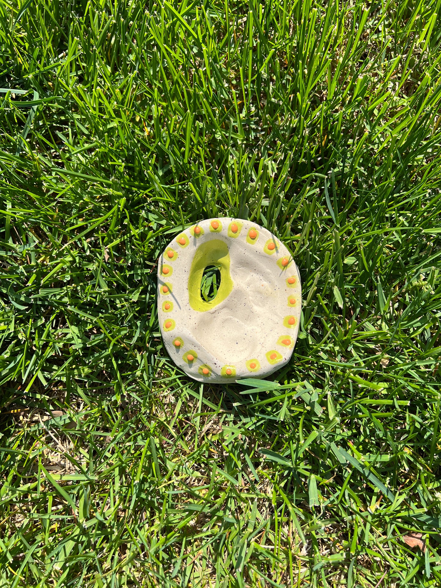 Asymmetrical Slit Gloopy Stone Dish
