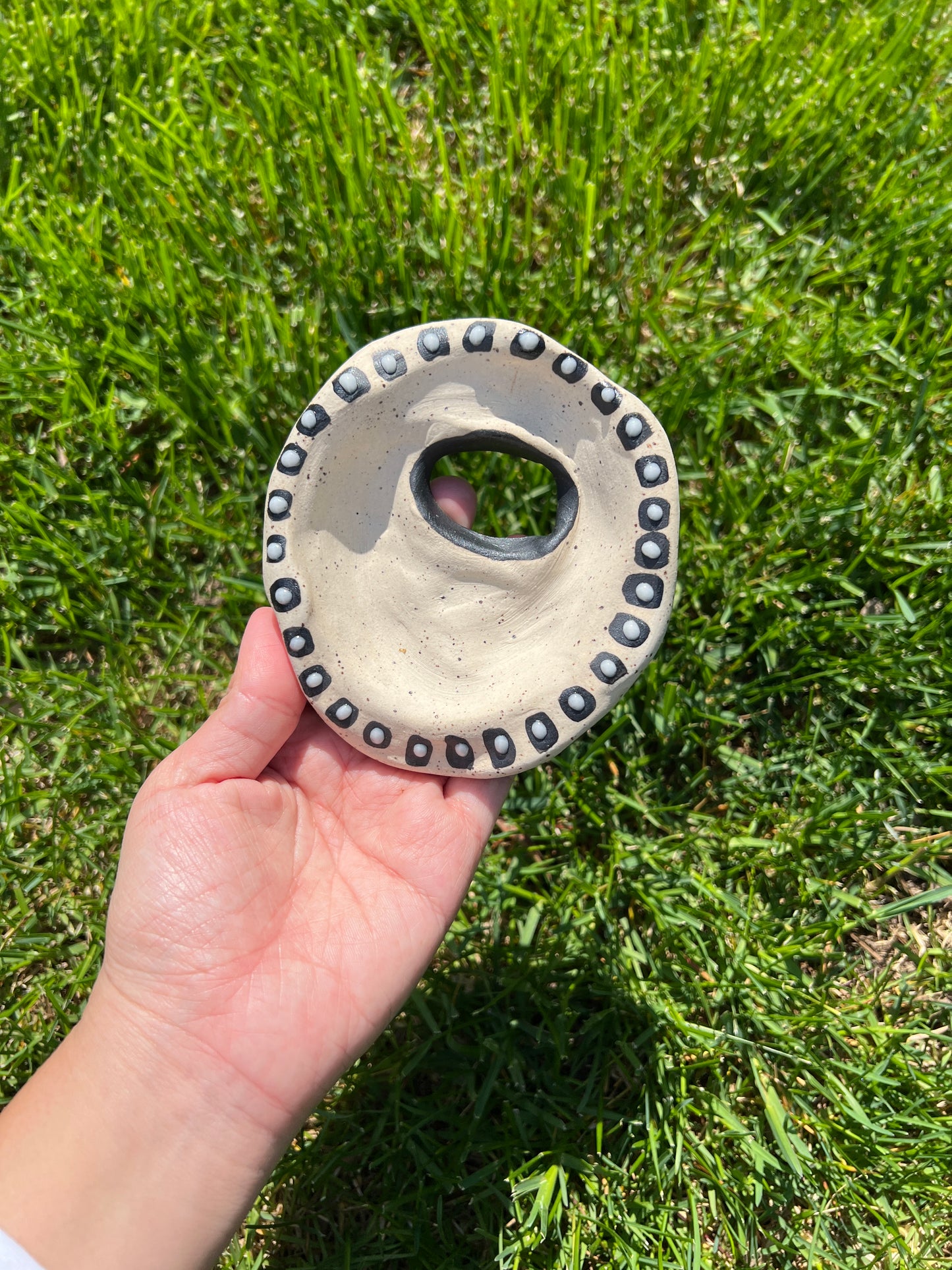 Asymmetrical Slit Gloopy Stone Dish