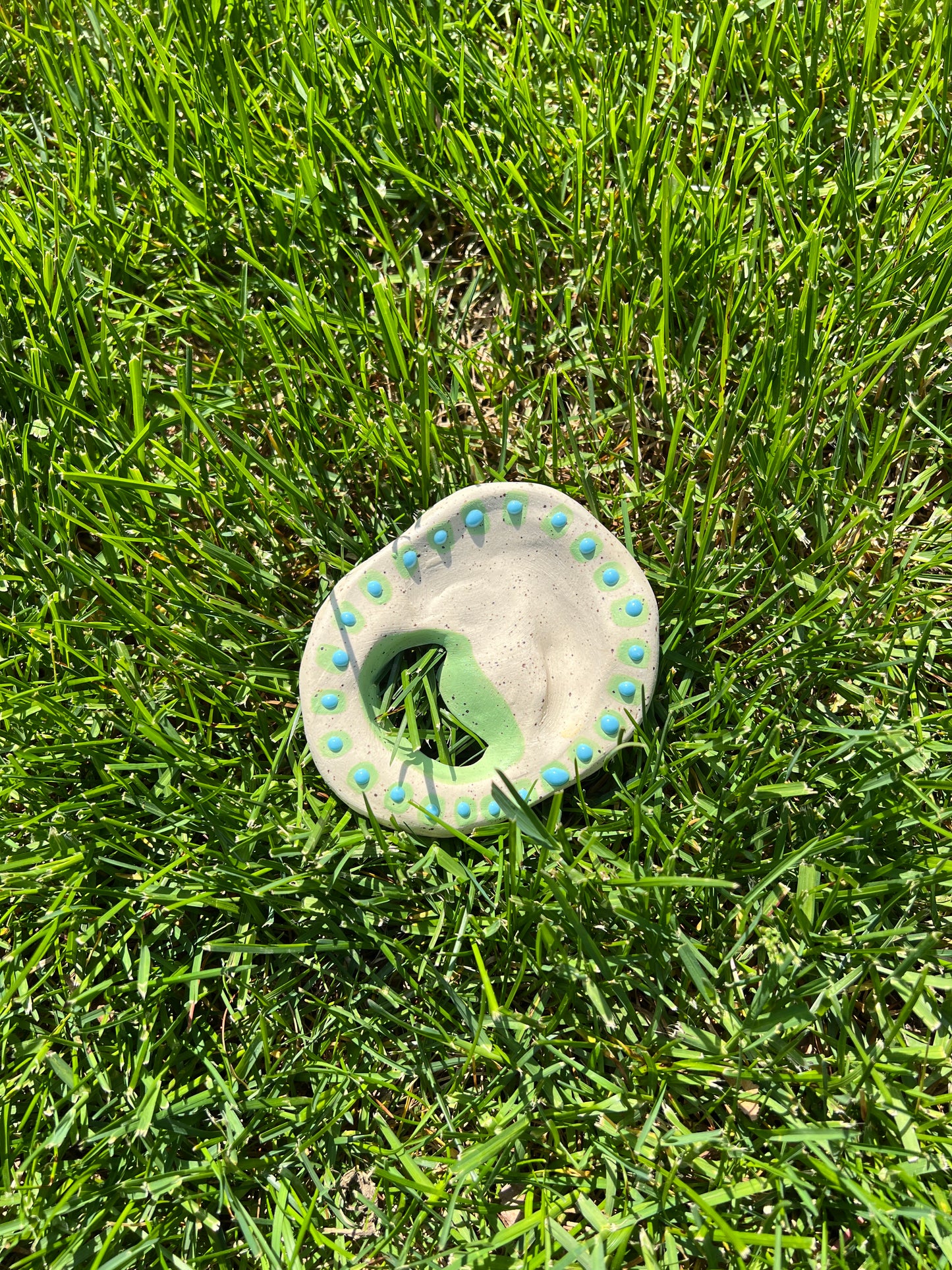 Asymmetrical Slit Gloopy Stone Dish