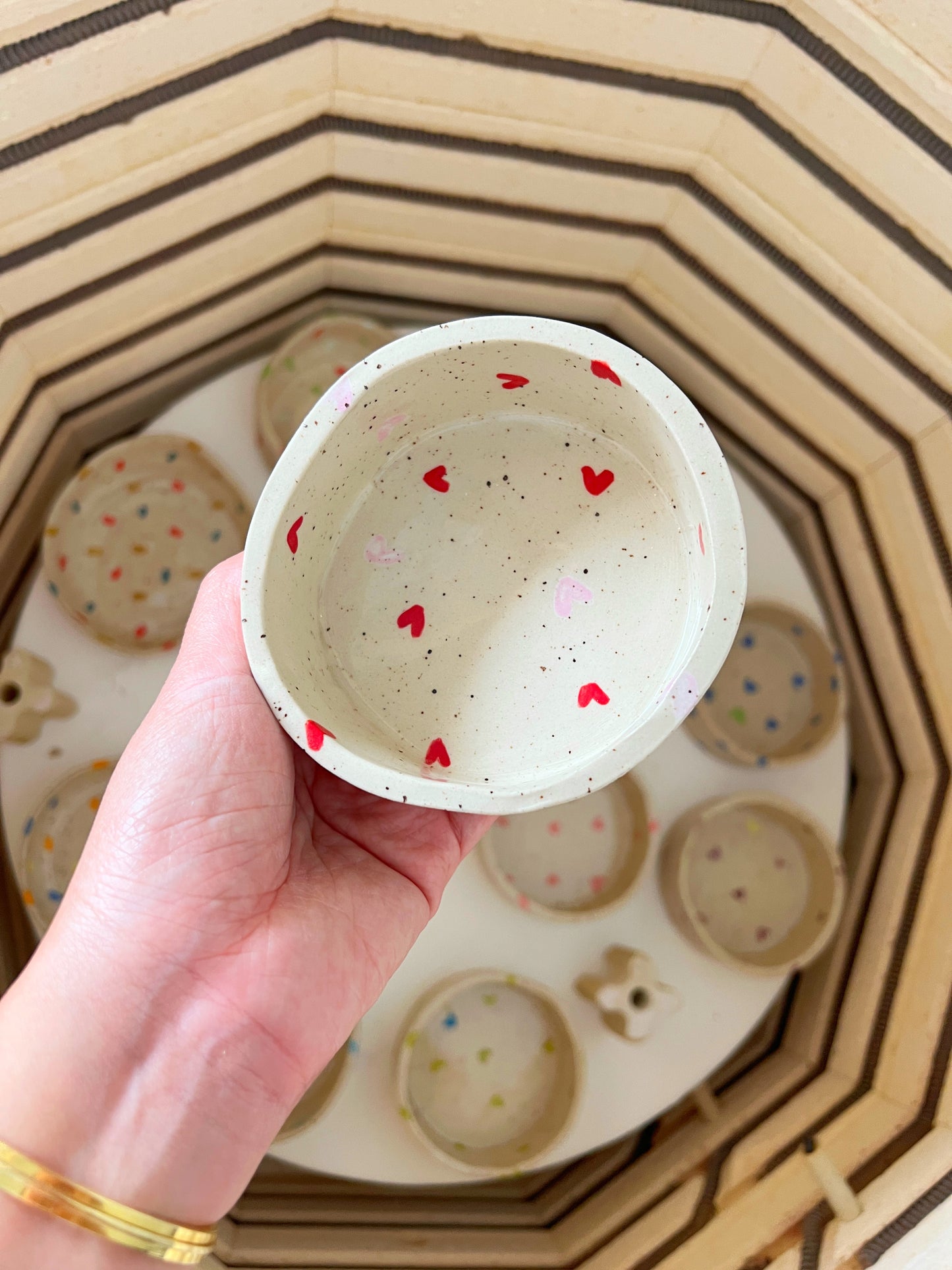 Red Hearts Pet Bowl