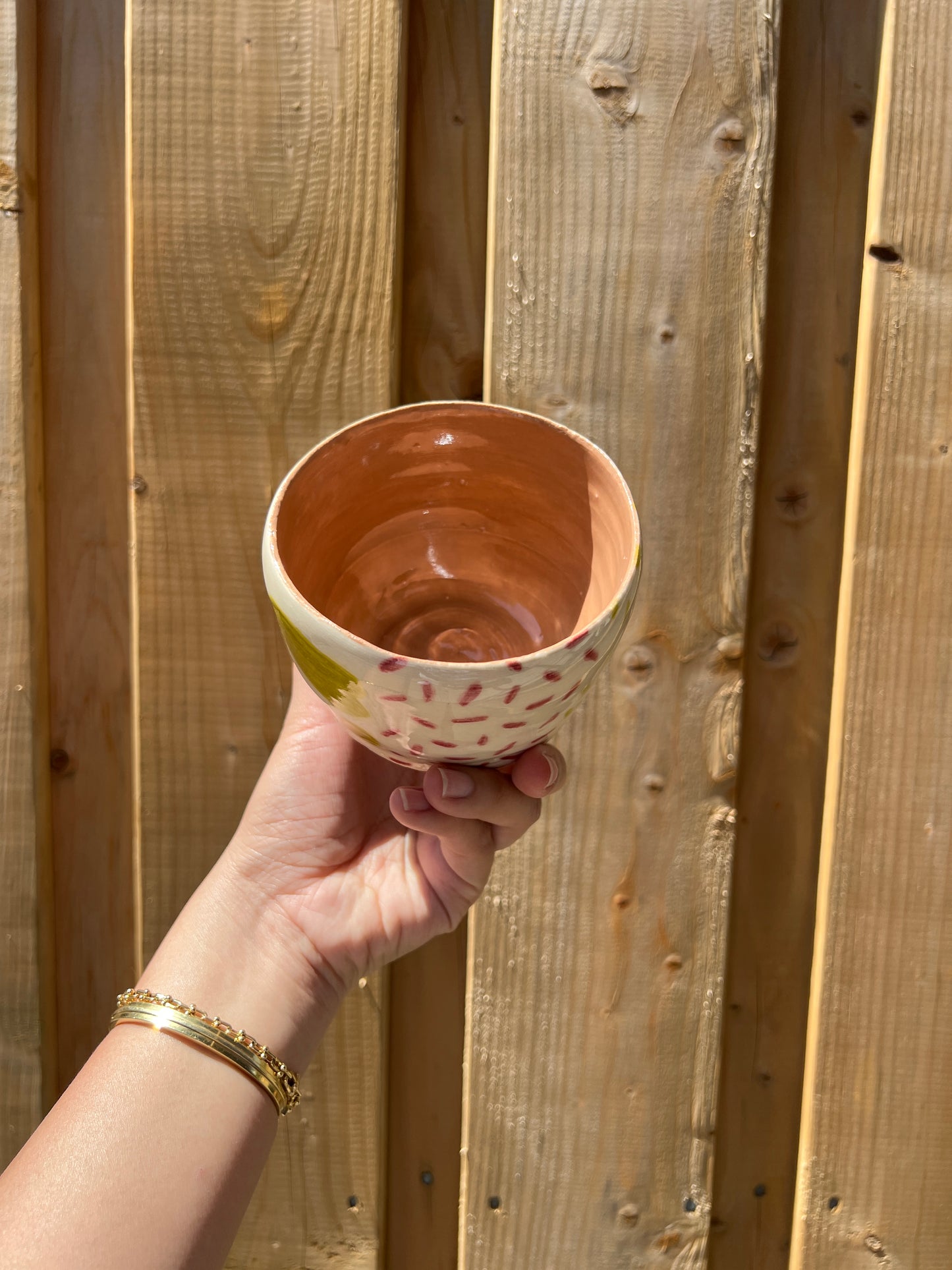 Tan Multicolour Blobby Cup
