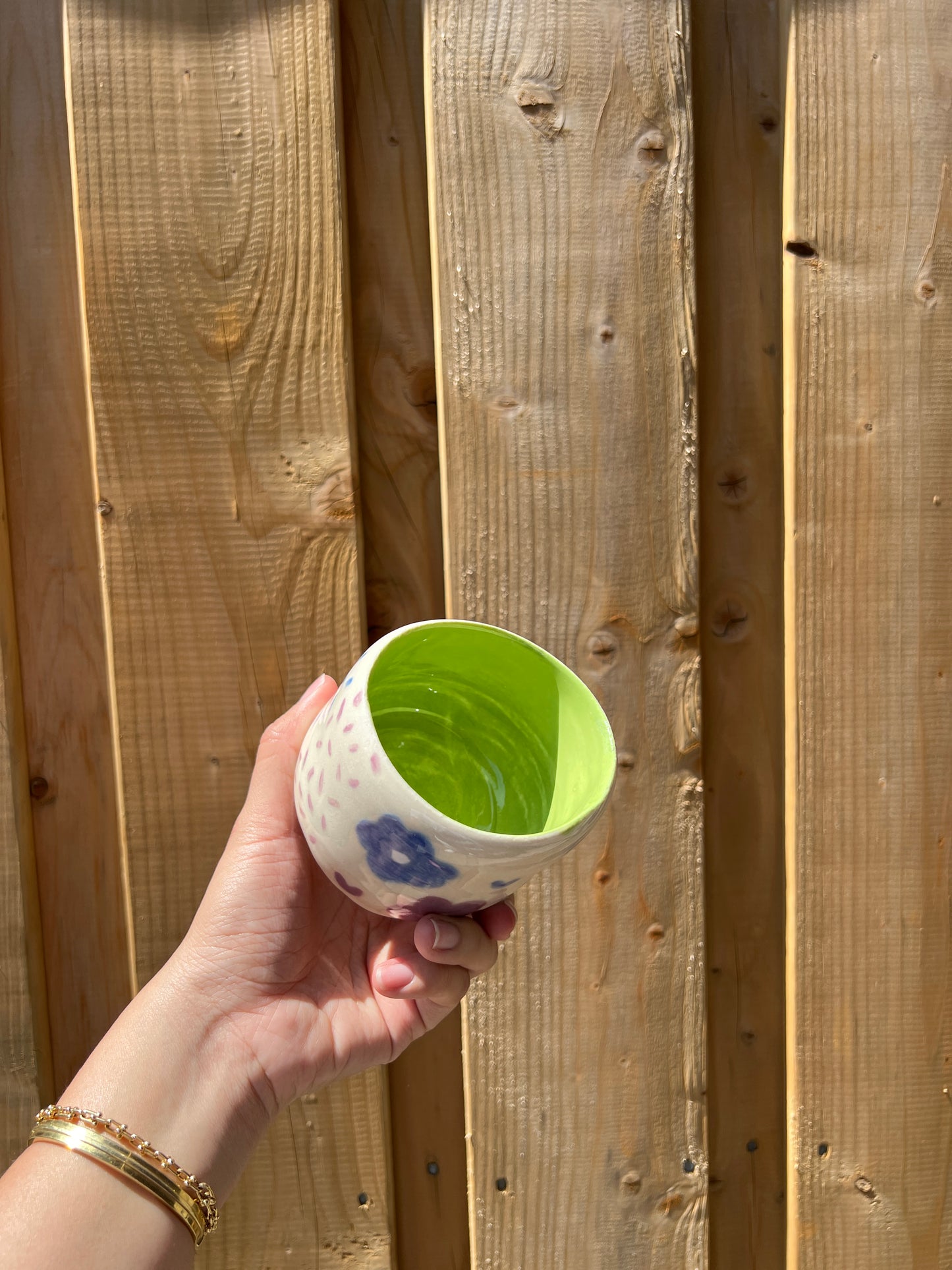 Green Multicolour Blobby Cup