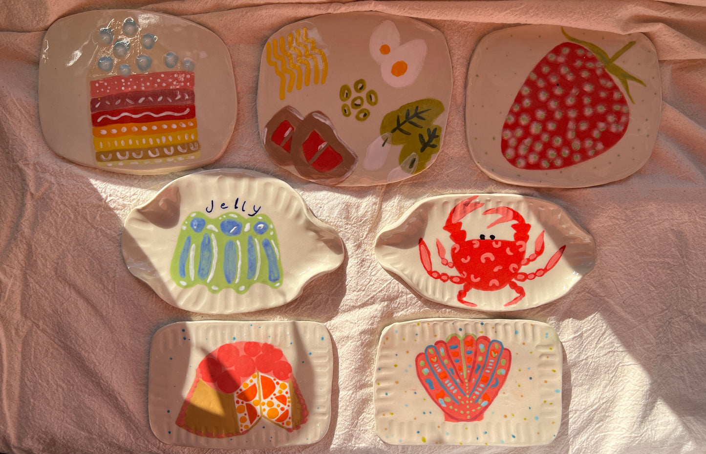 Ramen Ingredients Flat Plate Dish