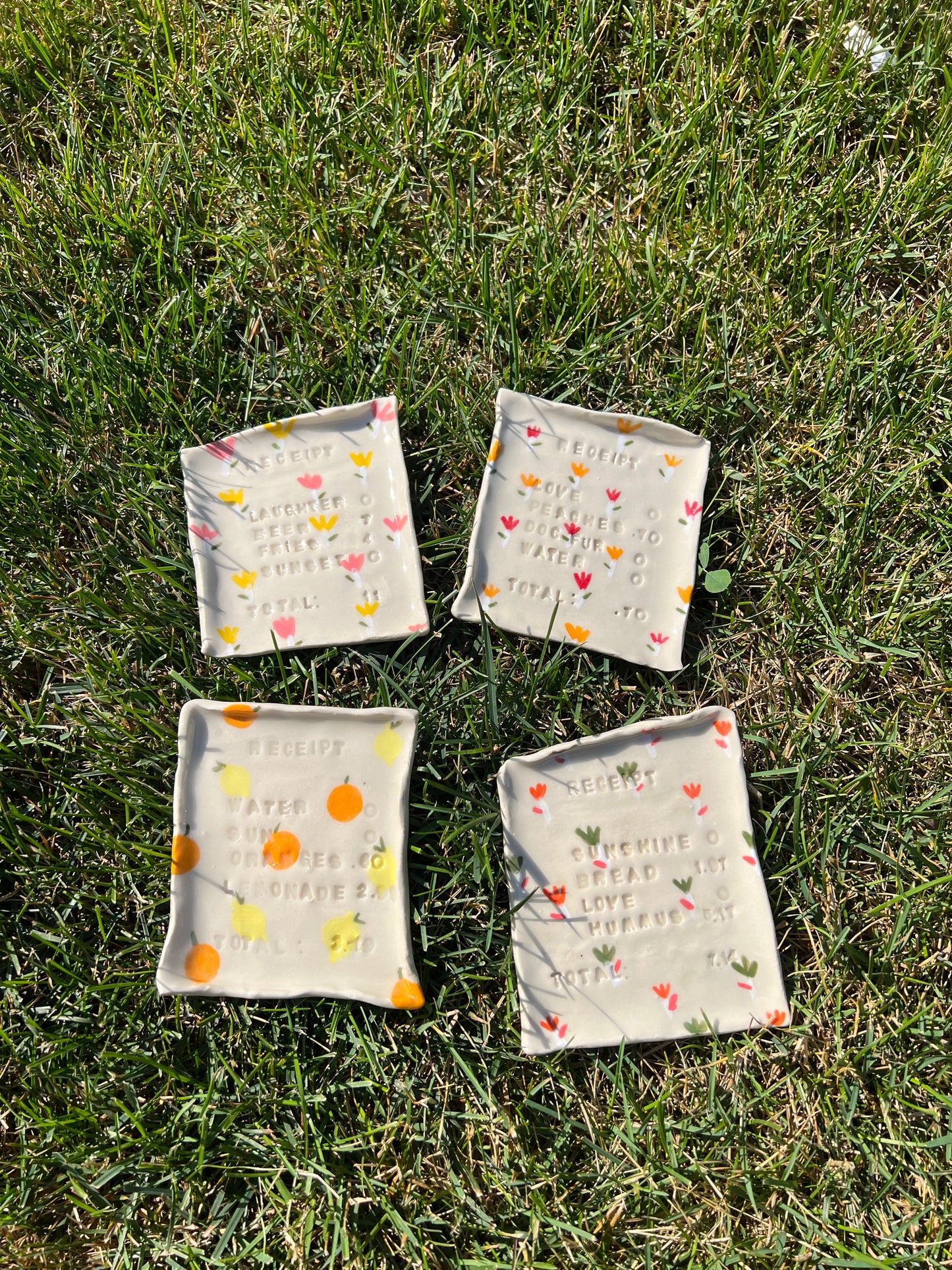 Sunshine, Bread, Love & Hummus Tulip Receipt Dish