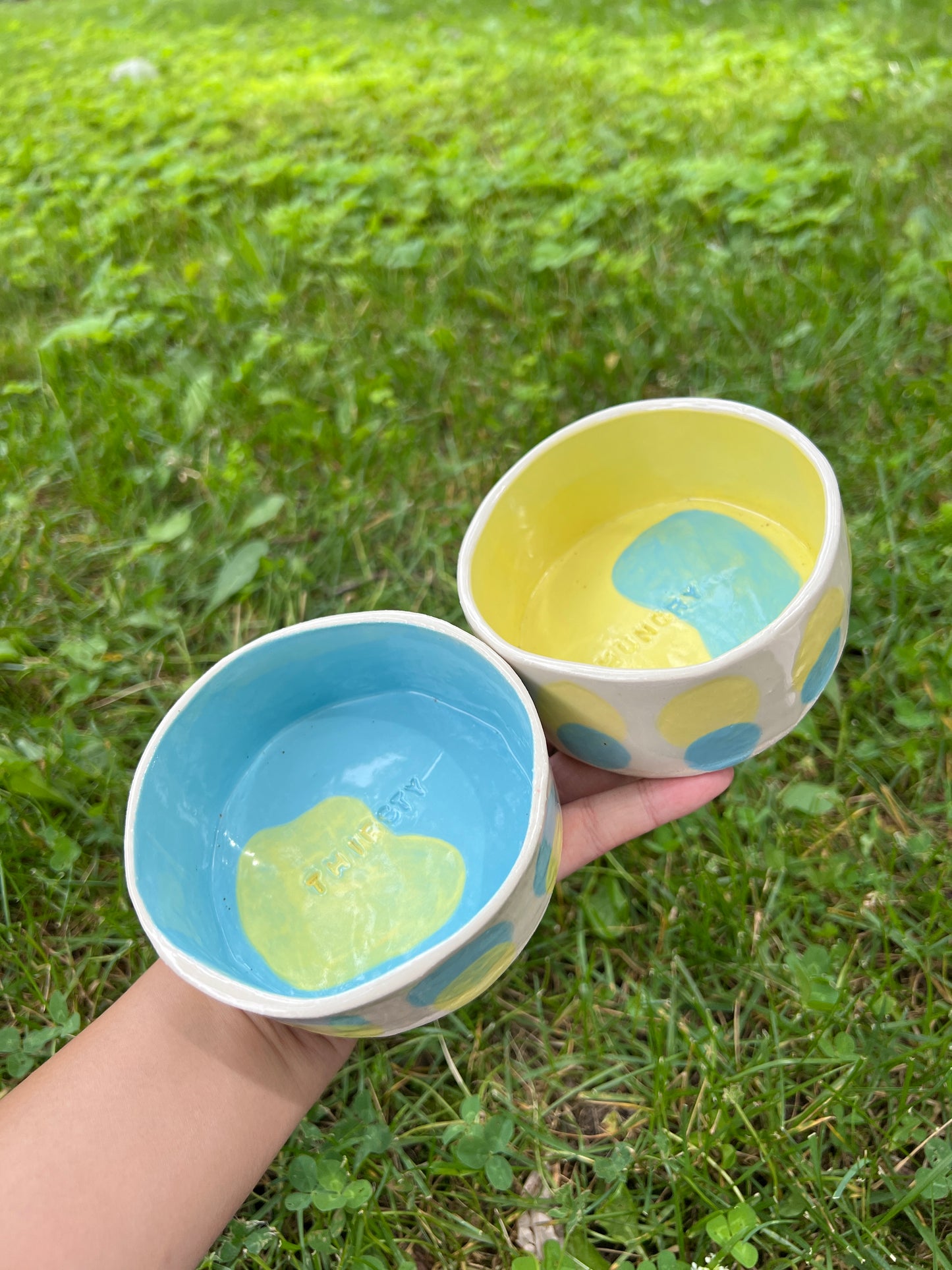 Lemon Pancake Pet Bowl Set