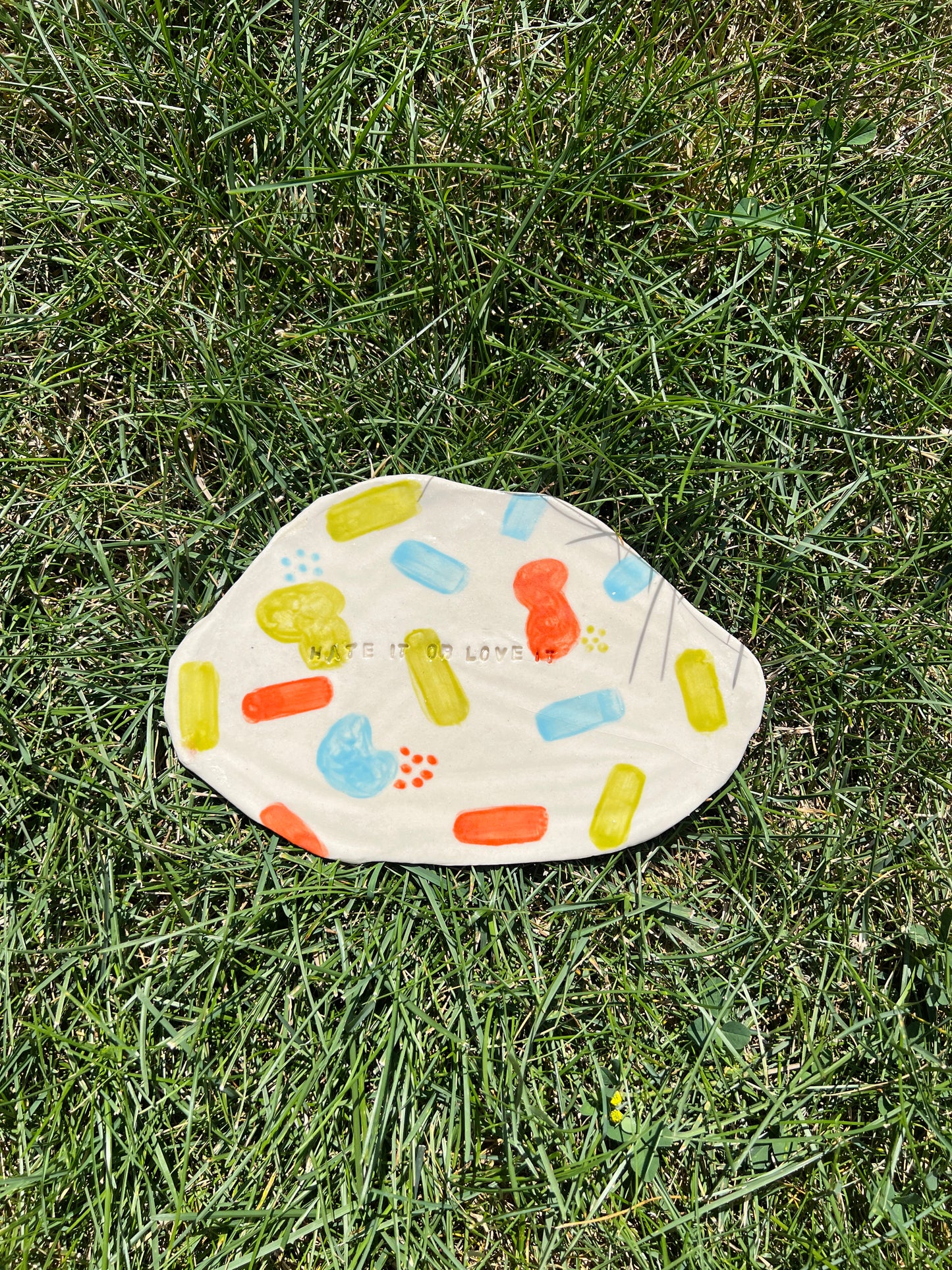 Hate It Or Love It Plate