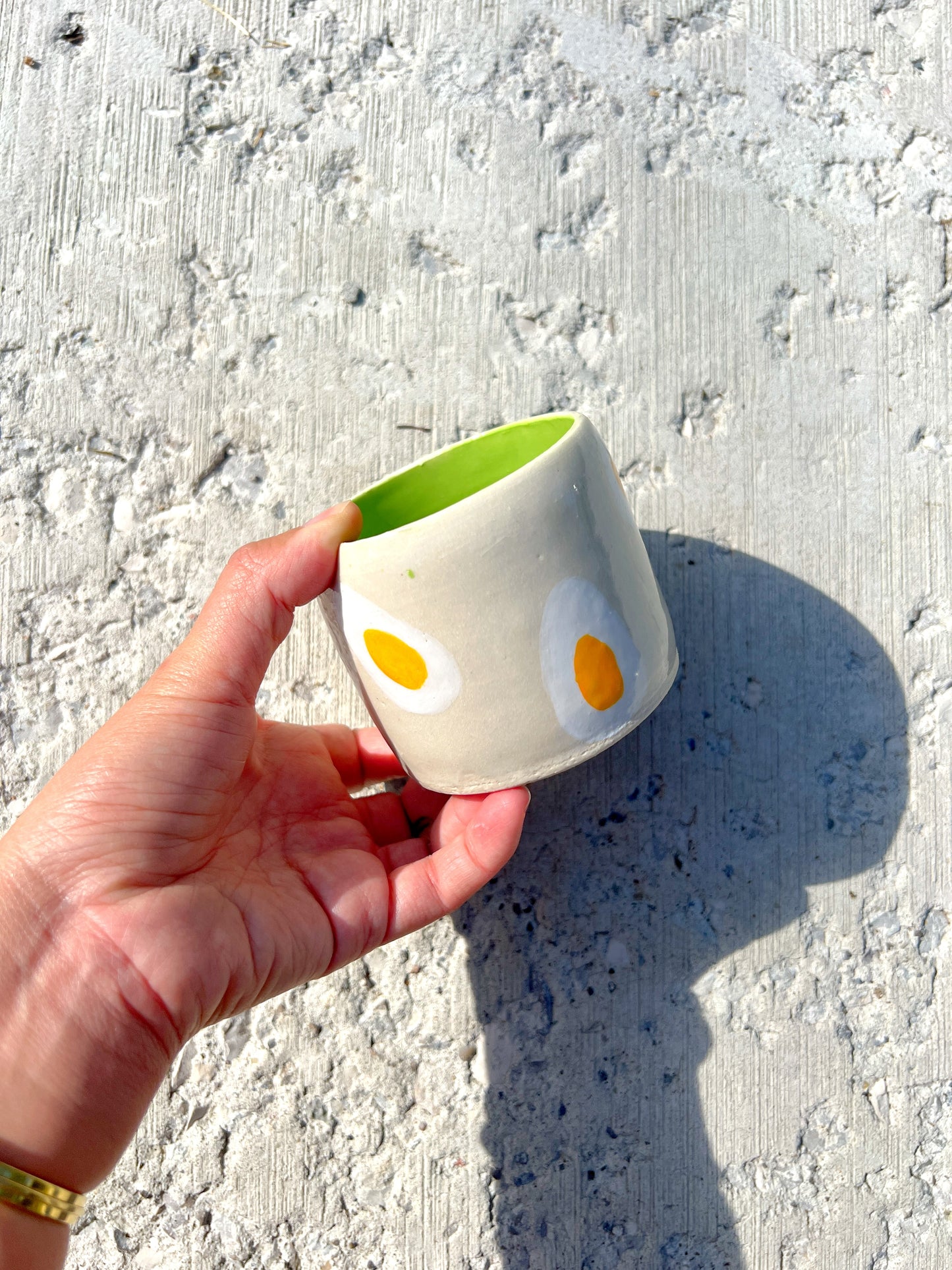 Green Eggie Cup With Lip