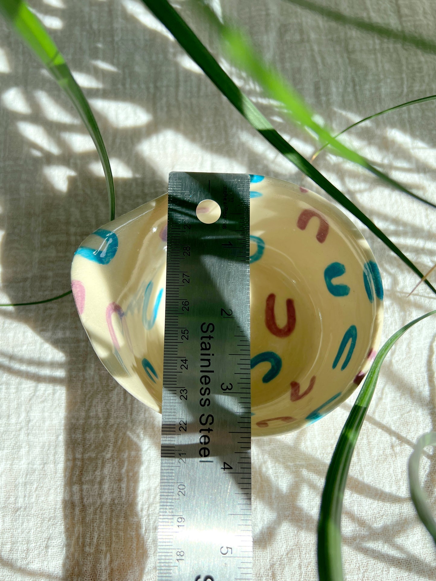 Blue & Purple Horseshoe Asymmetrical Bowl