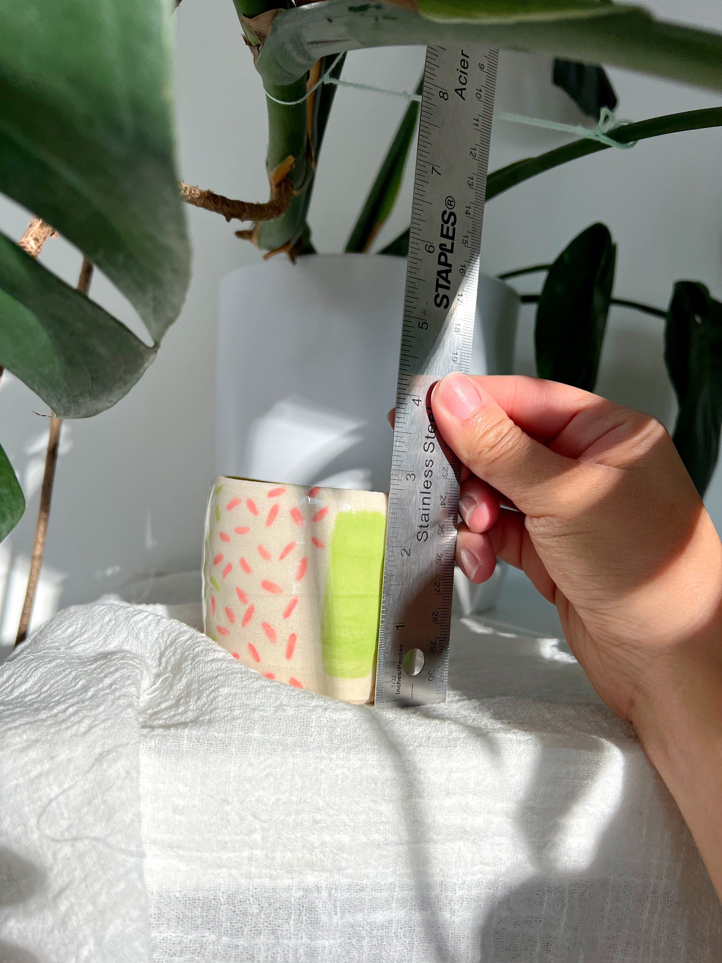 Yellow Pink & Green Blobby Cup