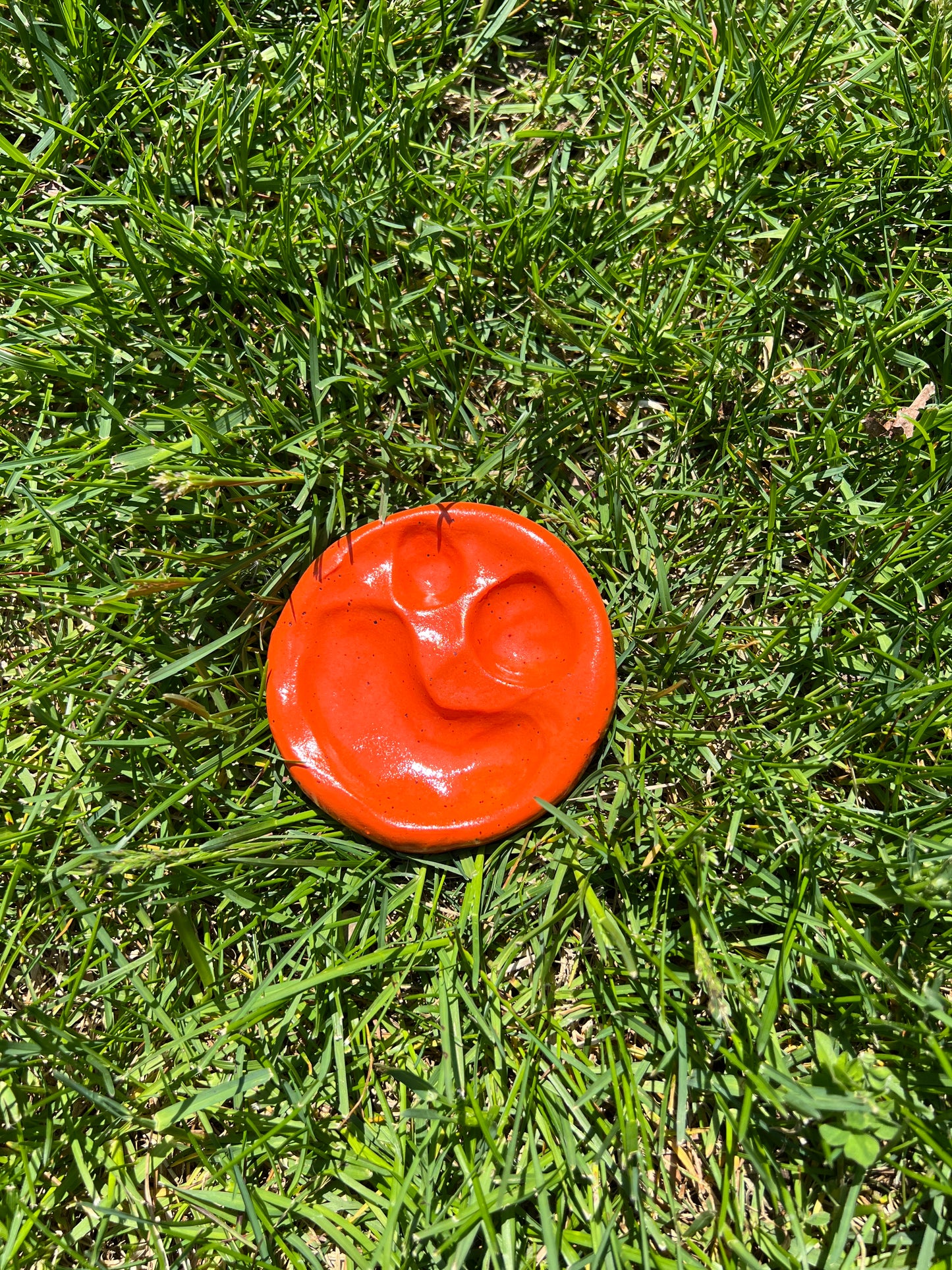 Circular Carved Stone Dish