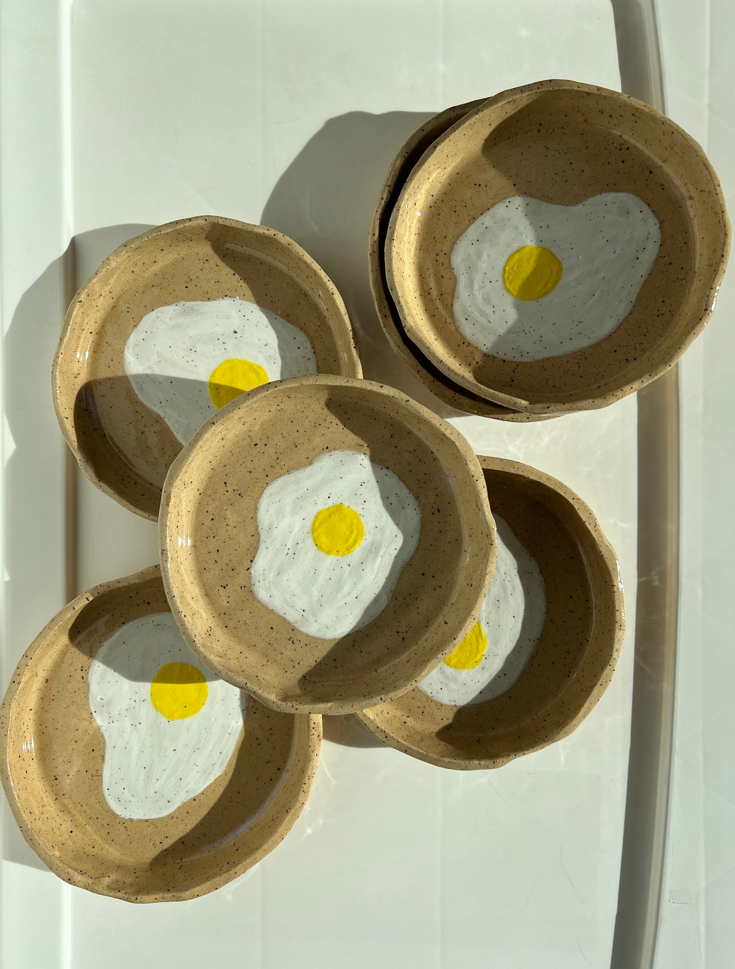 Speckled Sunny-Side Egg Plate