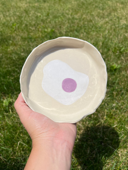 Purple Sunny-Side Up Egg Plate