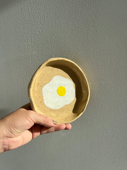 Speckled Sunny-Side Egg Plate