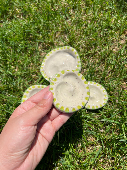 Grooved Blotchy Spotted Dish Matching Set