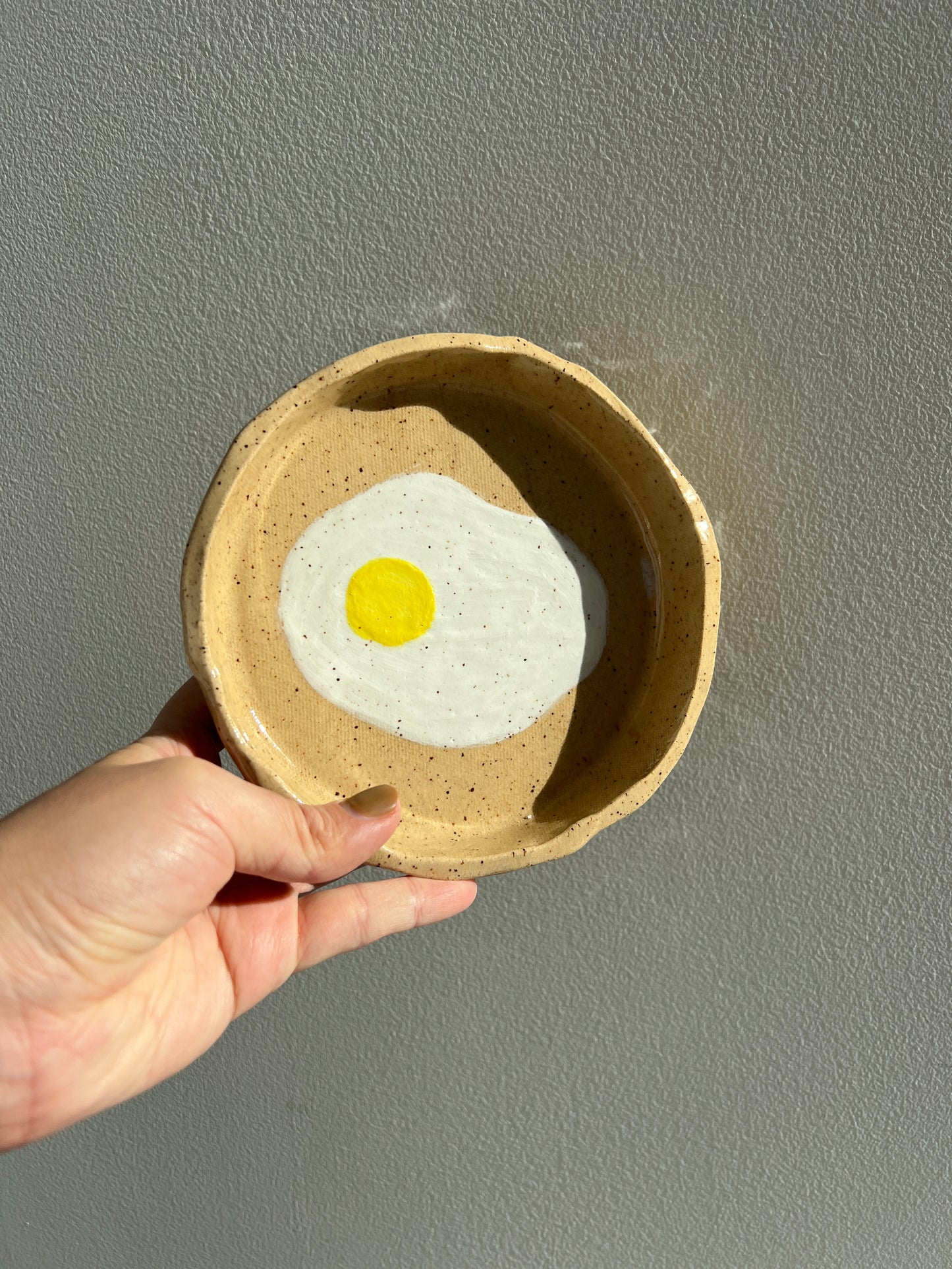 Speckled Sunny-Side Egg Plate