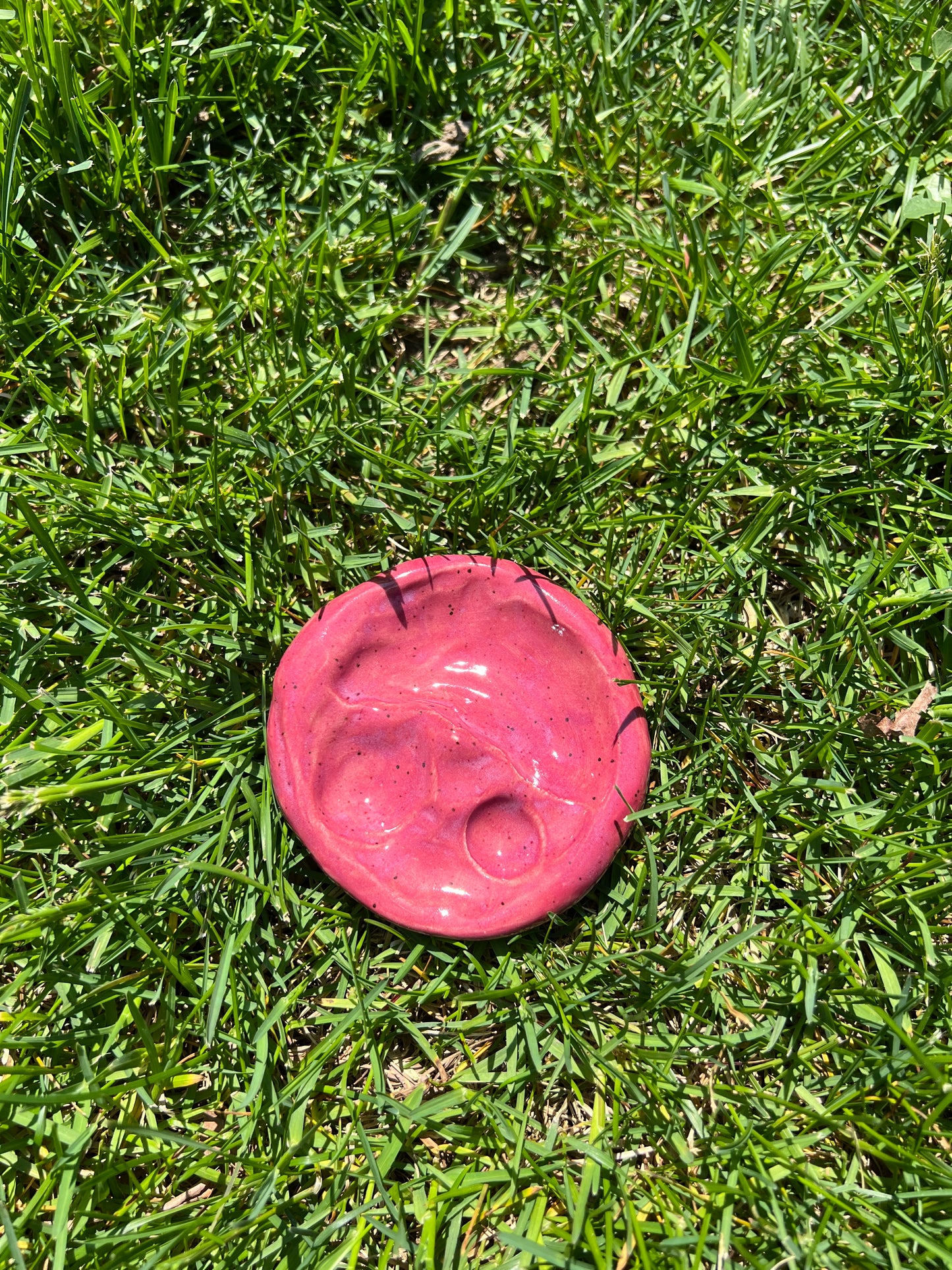 Circular Carved Stone Dish