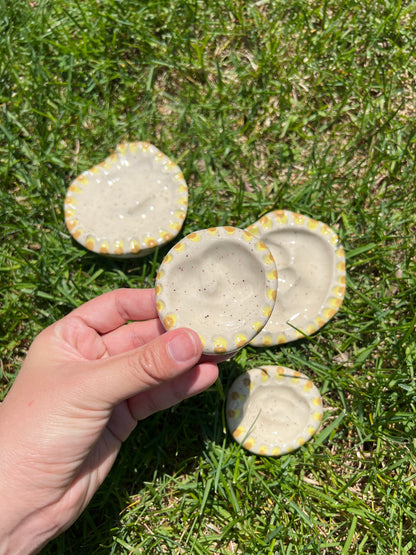 Grooved Blotchy Spotted Dish Matching Set