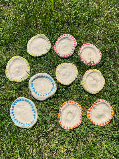 Grooved Blotchy Spotted Dish Matching Set