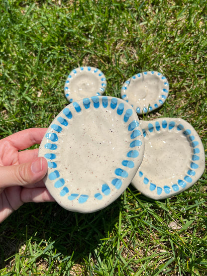 Grooved Blotchy Spotted Dish Matching Set