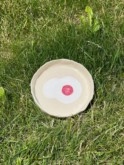 Rosey Sunny-side Up Egg Plate