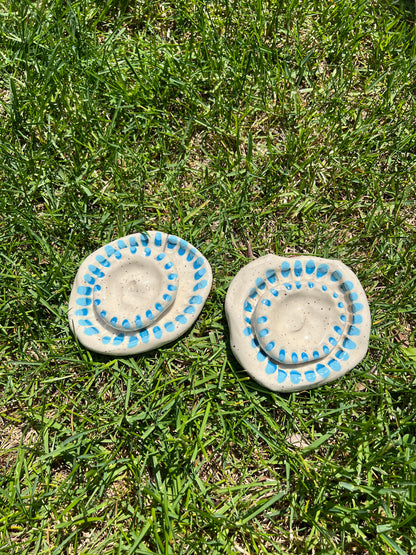 Grooved Blotchy Spotted Dish Matching Set