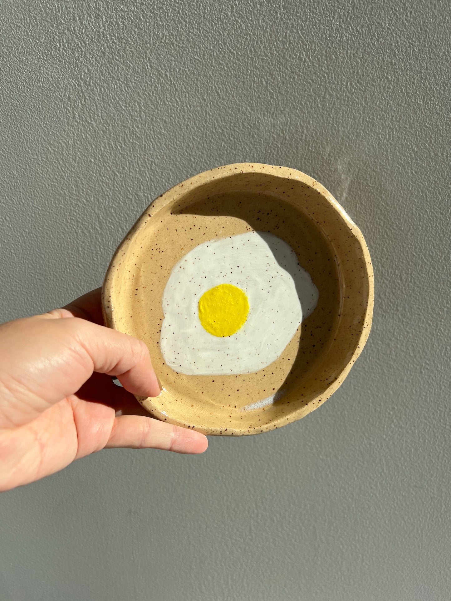 Speckled Sunny-Side Egg Plate