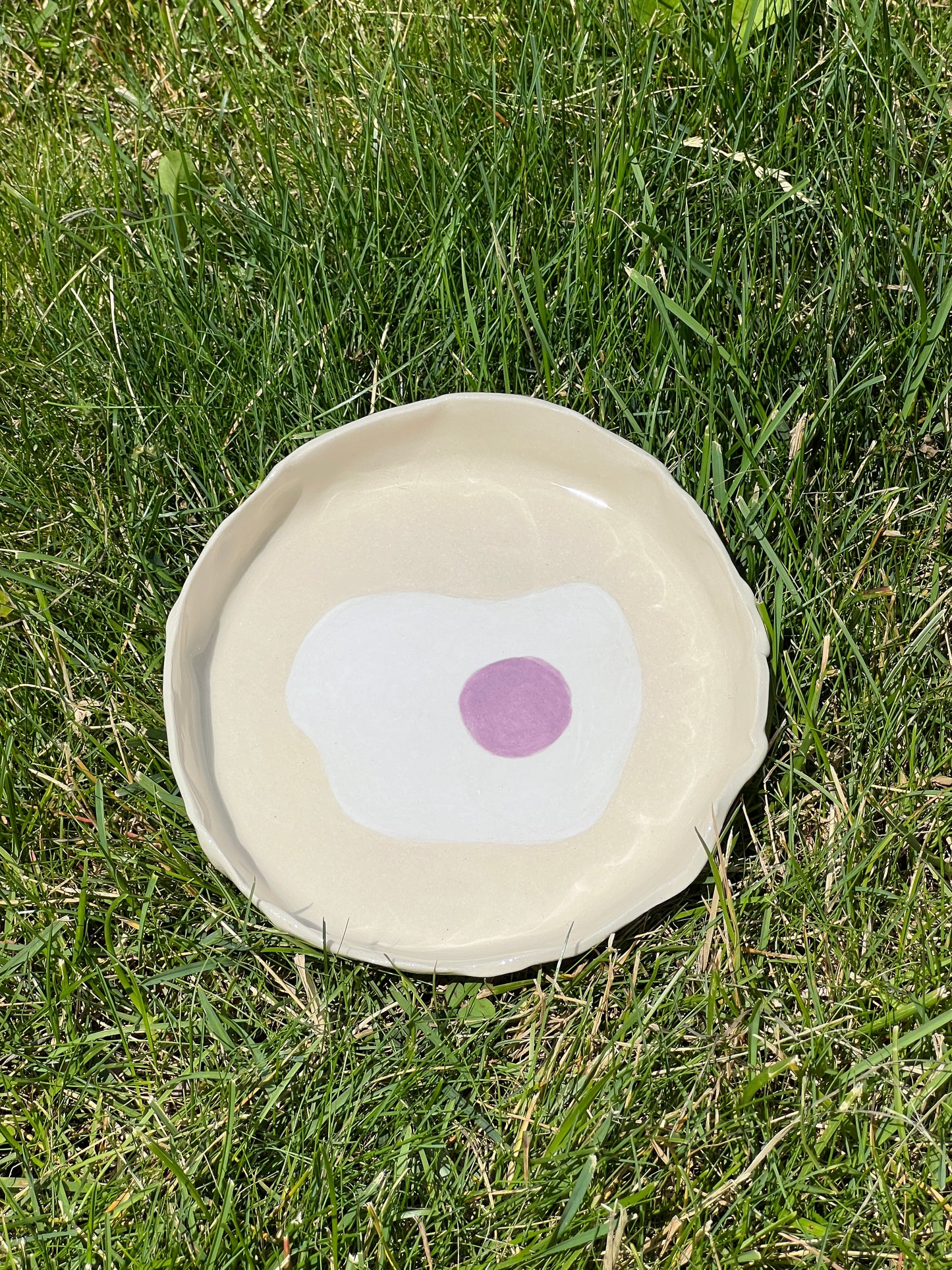 Purple Sunny-Side Up Egg Plate