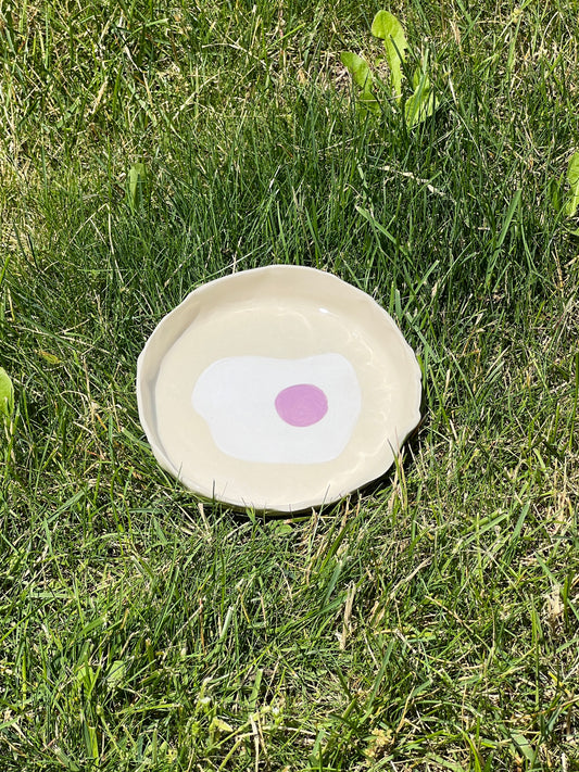 Purple Sunny-Side Up Egg Plate