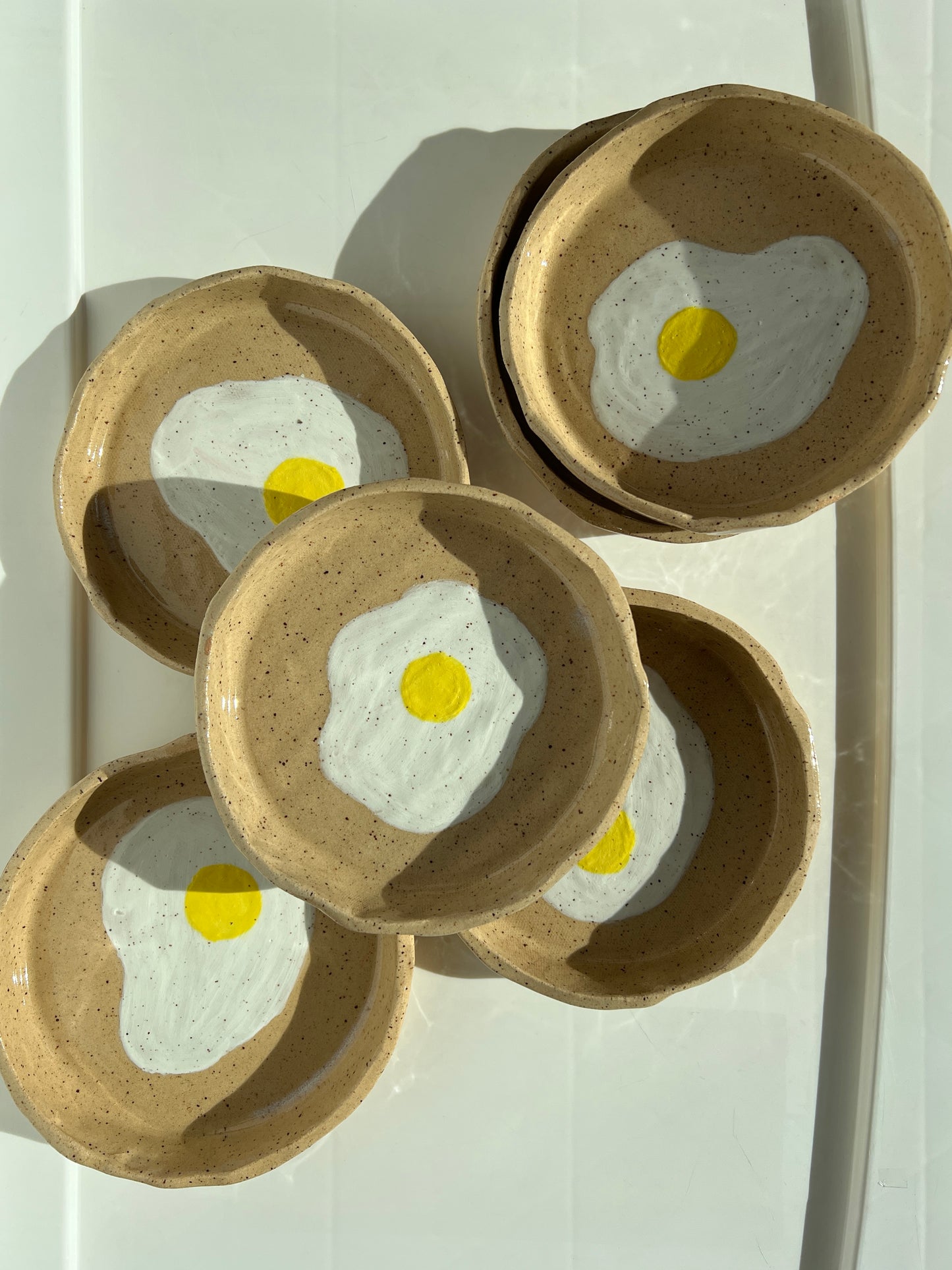 Speckled Sunny-Side Egg Plate