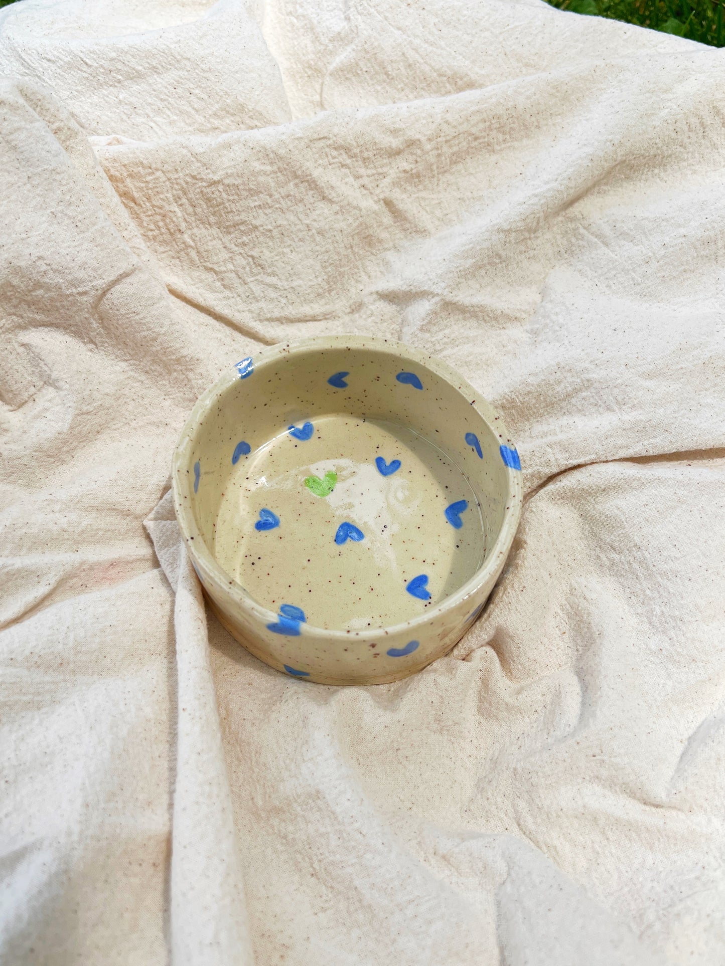 Blue Hearts Pet Bowl