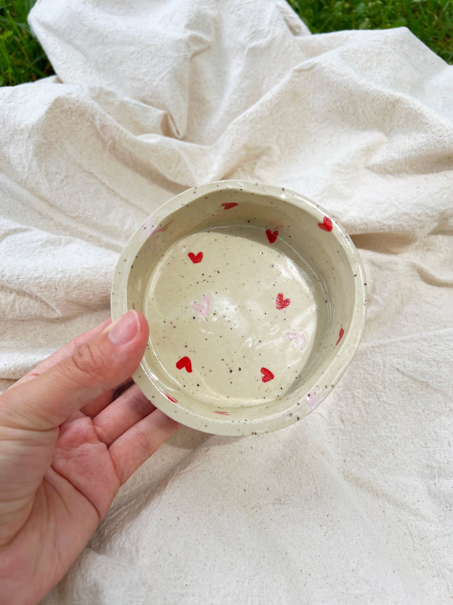 Red Hearts Pet Bowl