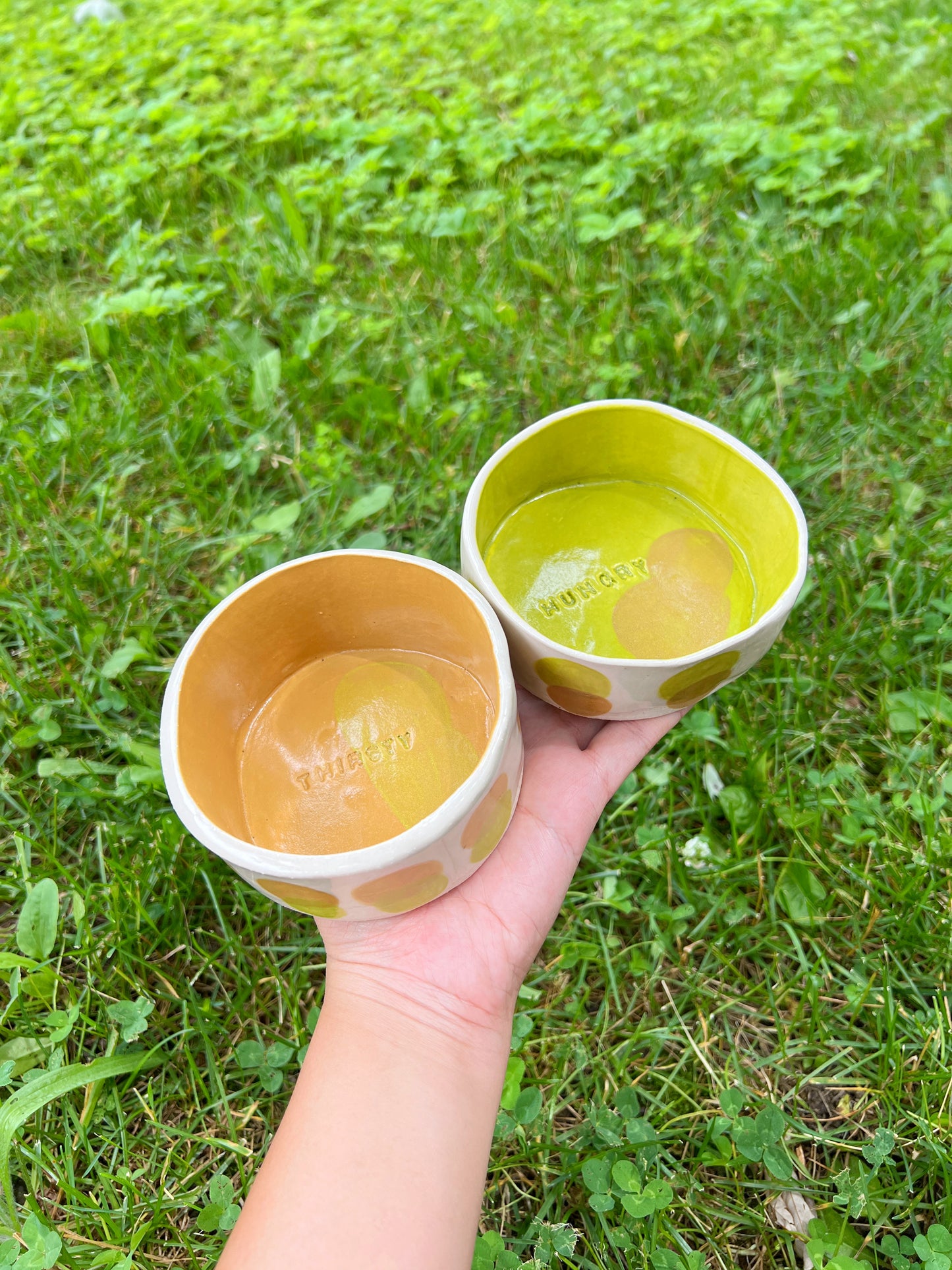 Olive Honey Pet Bowl Set