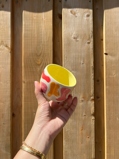 Yellow Multicolour Blobby Cup