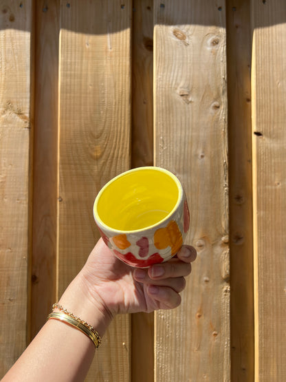 Yellow Multicolour Blobby Cup