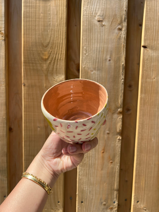 Tan Multicolour Blobby Cup